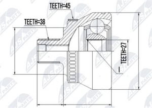 Homokinetický kloub vnější Audi A4, A6