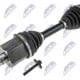 Hnací hřídel, poloos levá VOLVO S80 2.5T 2007-2013, VOLVO S60 II D3 / D4 / D5 10-15, S80 II D5, 2.5T 07-, V60 D3 / D5 10-16, V70 III D3 / D4 10-15