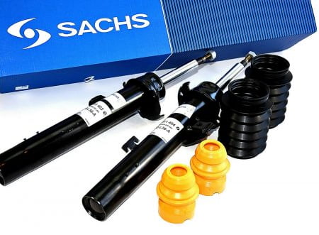 2x tlumiče přední náprava + sada prachovek a dorazů SACHS BMW 3er E90 E91 E92 E93